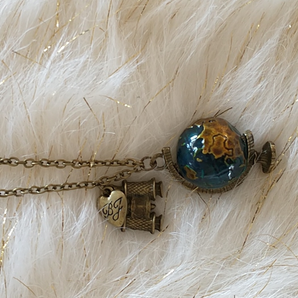 Betsey Johnson Globe and Binoculars Necklace